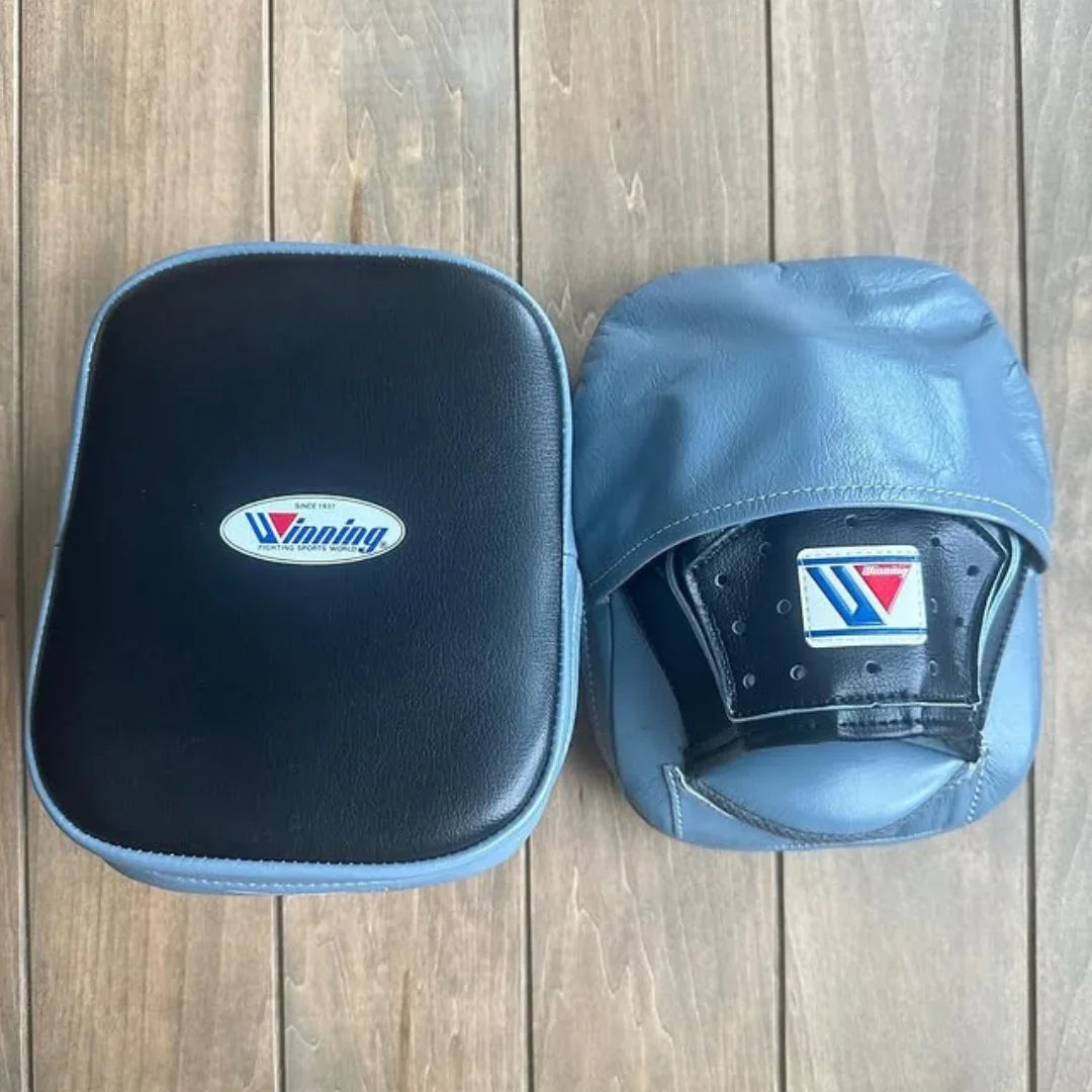 Front Back Winning Grey & Black Punching Mitts